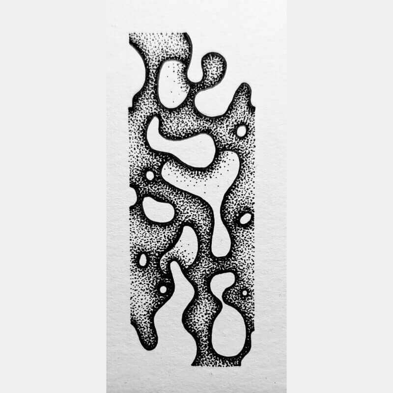 tatouage handpoke bras planète système solaire étoiles